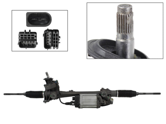 CAJA DE DIREC ELECTRONICA C/MODULO GRANDE C/SENSOR C/BIEL S/TER (JT A6 GLI/GOLF A5-A6/TIGUAN/PASSAT)