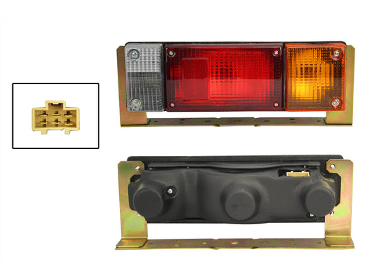 CALAVERA DER C/ARNES ESTACA C/BASE METAL (NP-300 D-22 08-15/NP-300 D-23 16-25) (AMBAR/ROJO/BLANCO)