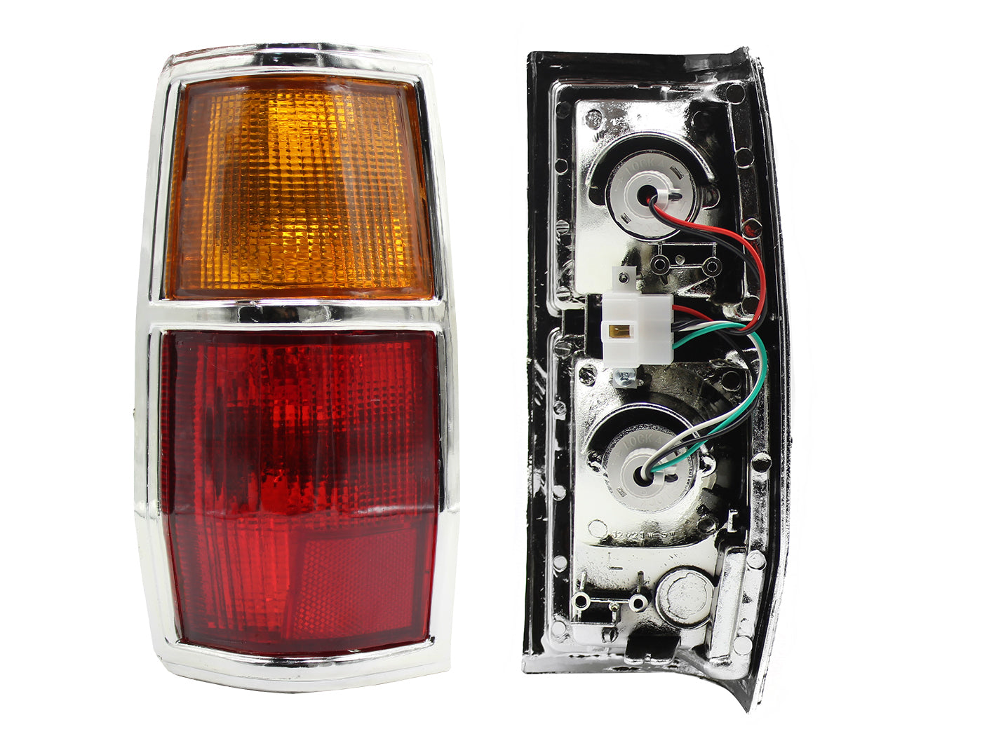 CALAVERA IZQ C/ARNES FILO CROMO (AMBAR/ROJO)