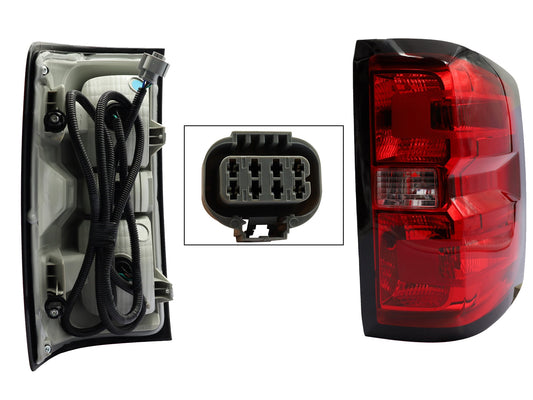 CALAVERA DER C/ARNES (CONECTOR RECTANGULAR) (ROJO/BLANCO/ROJO)