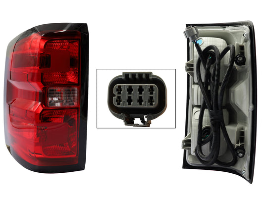 CALAVERA IZQ C/ARNES (CONECTOR RECTANGULAR) (ROJO/BLANCO/ROJO)