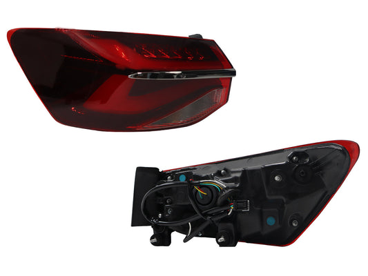 CALAVERA IZQ EXT C/ARNES C/LED FILO CROMO (ROJO/BLANCO)