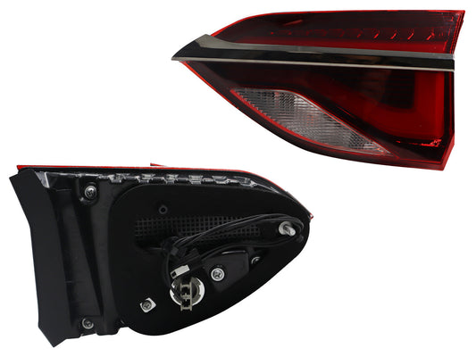 CALAVERA DER INT C/ARNES C/LED FILO CROMO (ROJO/BLANCO)