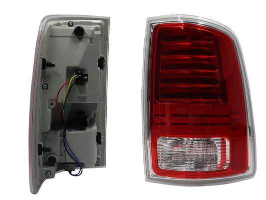 CALAVERA DER C/ARNES C/LED FILO CROMO (BLANCO/ROJO)