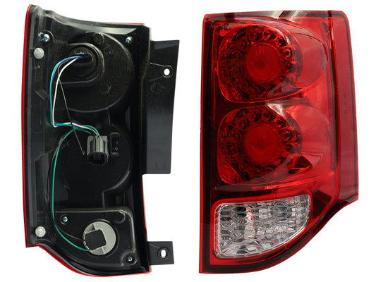 CALAVERA DER C/ARNES C/LED (ROJO/BLANCO)