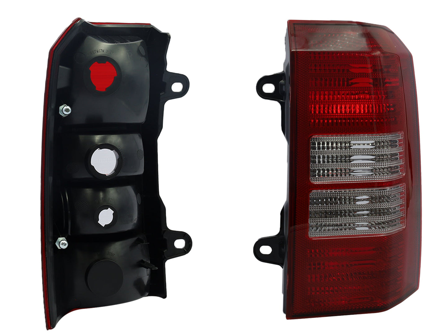 CALAVERA DER S/ARNES 3FOCOS (ROJO/BLANCO/BLANCO)