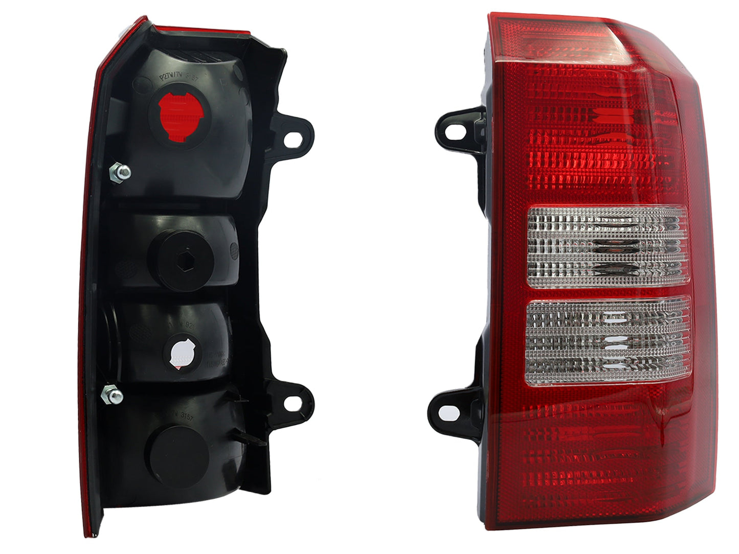 CALAVERA DER S/ARNES 2FOCOS (ROJO/BLANCO/BLANCO)