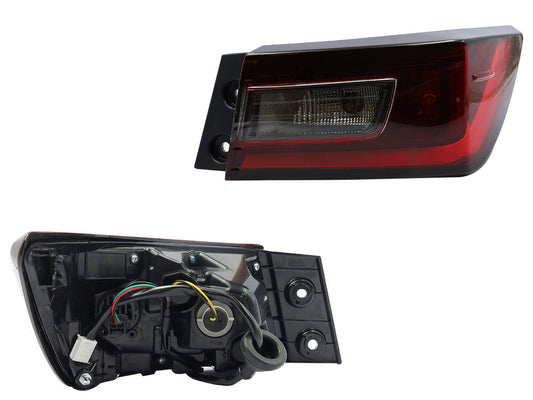 CALAVERA DER EXT C/ARNES C/LED S/DRL OSCURA (ROJO/BLANCO/ROJO)