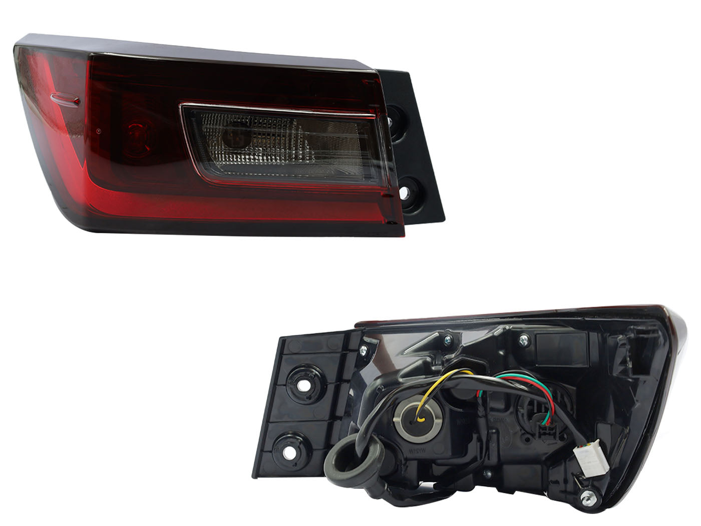 CALAVERA IZQ EXT C/ARNES C/LED S/DRL OSCURA (ROJO/BLANCO/ROJO)