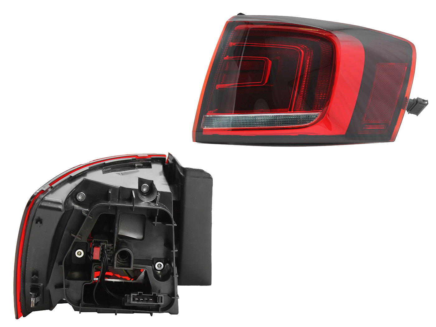 CALAVERA DER EXT S/ARNES C/LED CLARA (ROJO/BLANCO)