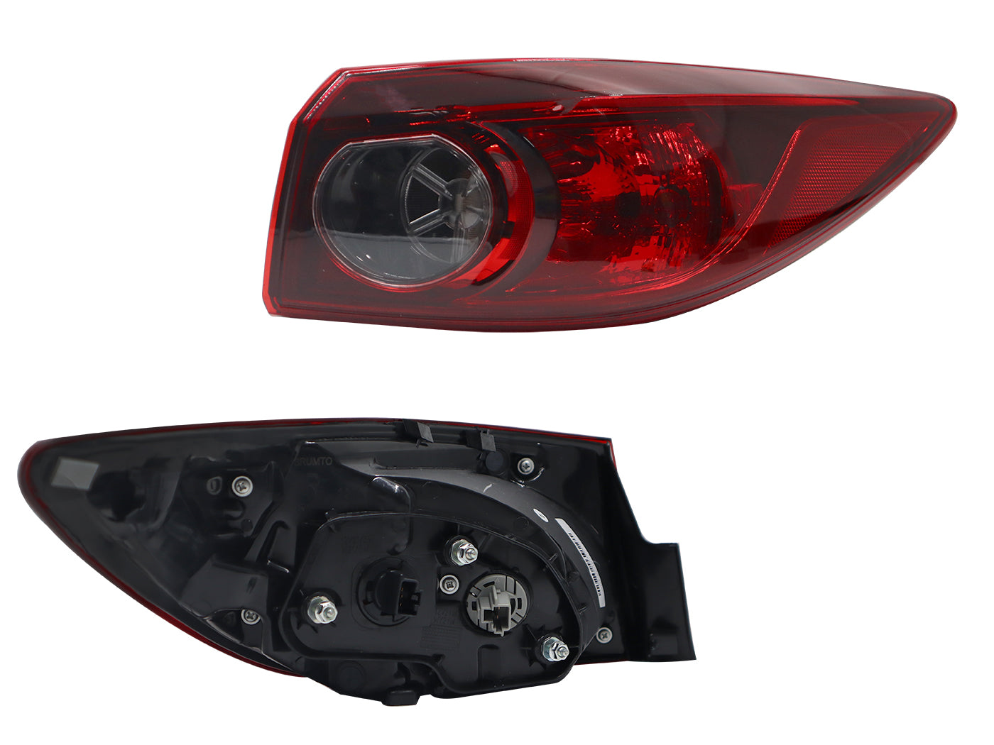 CALAVERA DER EXT S/ARNES C/SOQUET P/HALOGENO CLARA 4PTAS (BLANCO/ROJO)