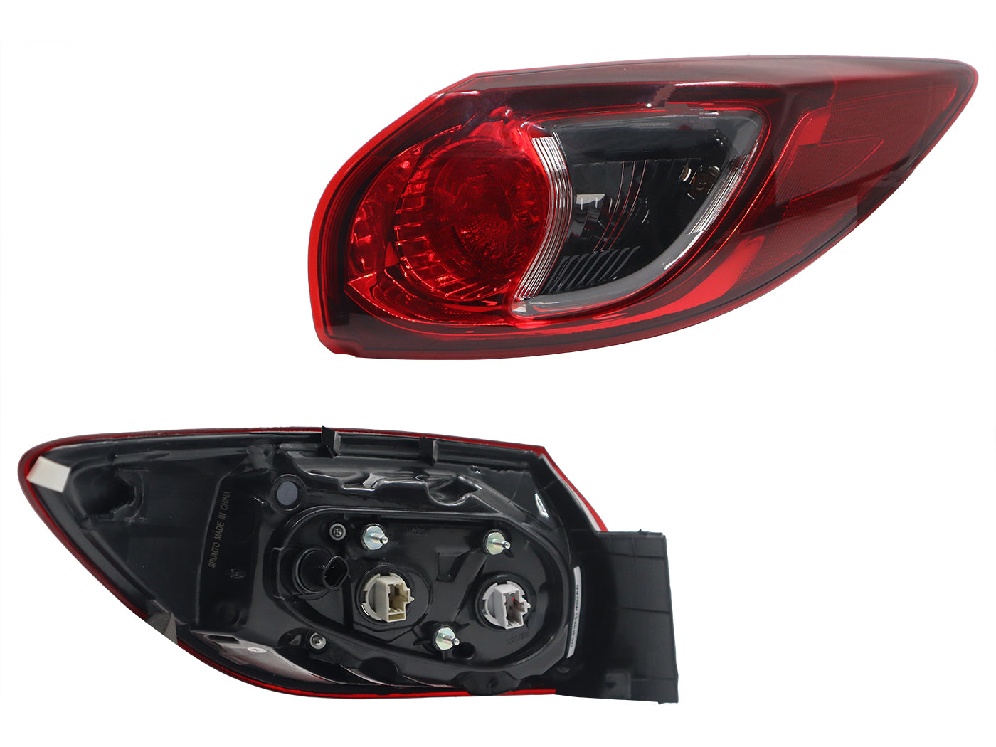 CALAVERA DER EXT S/ARNES C/SOQUET P/HALOGENO CLARA (BLANCO/ROJO)