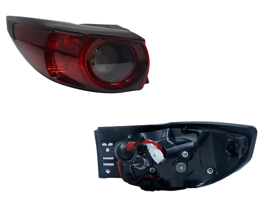 CALAVERA IZQ EXT C/ARNES P/HALOGENO OSCURA (BLANCO/ROJO)