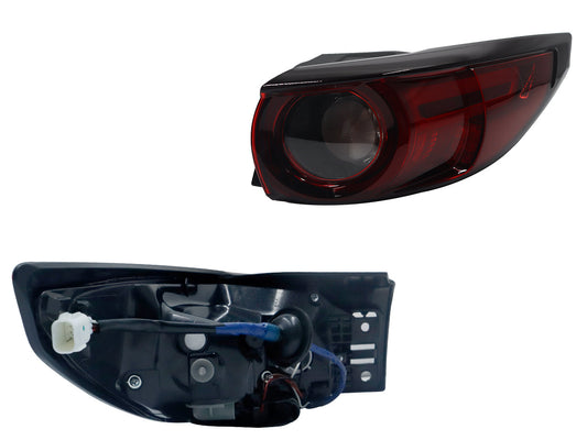 CALAVERA DER EXT C/ARNES C/LED OSCURA (BLANCO/ROJO)