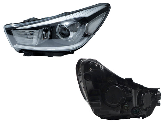 FARO IZQ F/NEGRO C/LED C/LUPA (SEDAN/H-BACK)