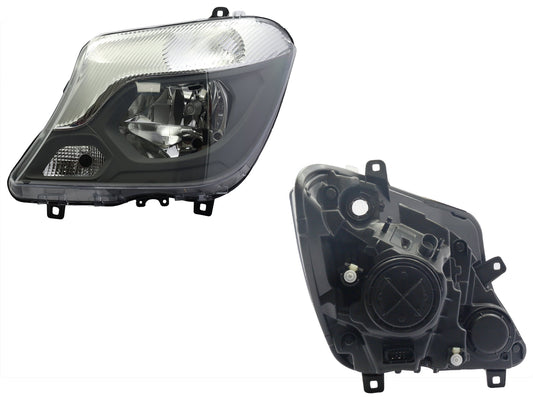 FARO IZQ F/GRIS Y CROMO C/MOTOR