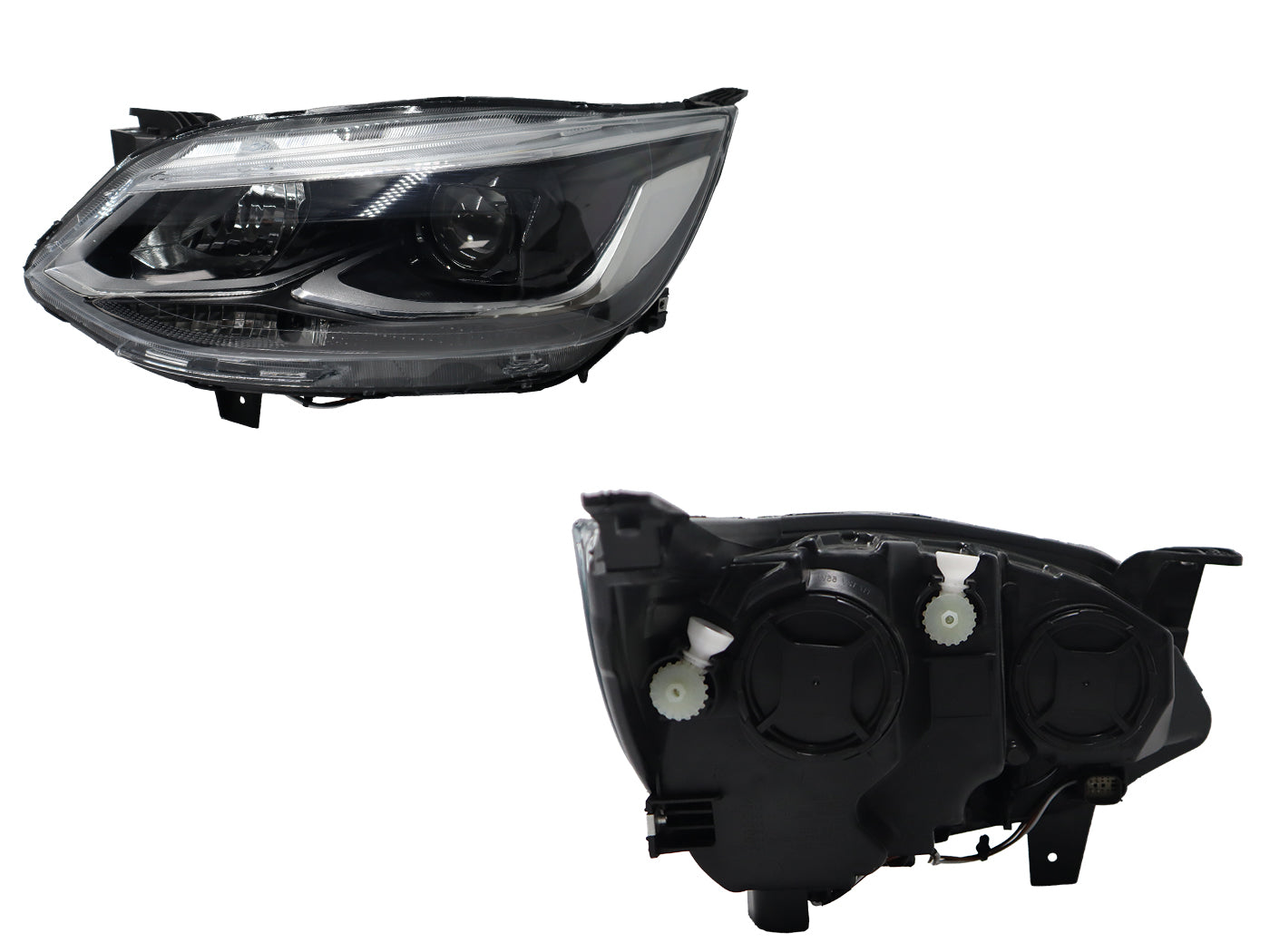 FARO IZQ F/CROMADO C/LED C/LUPA