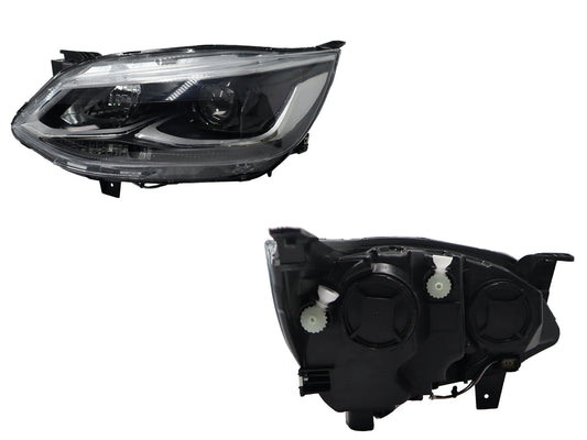 FARO IZQ F/CROMADO C/LED C/LUPA