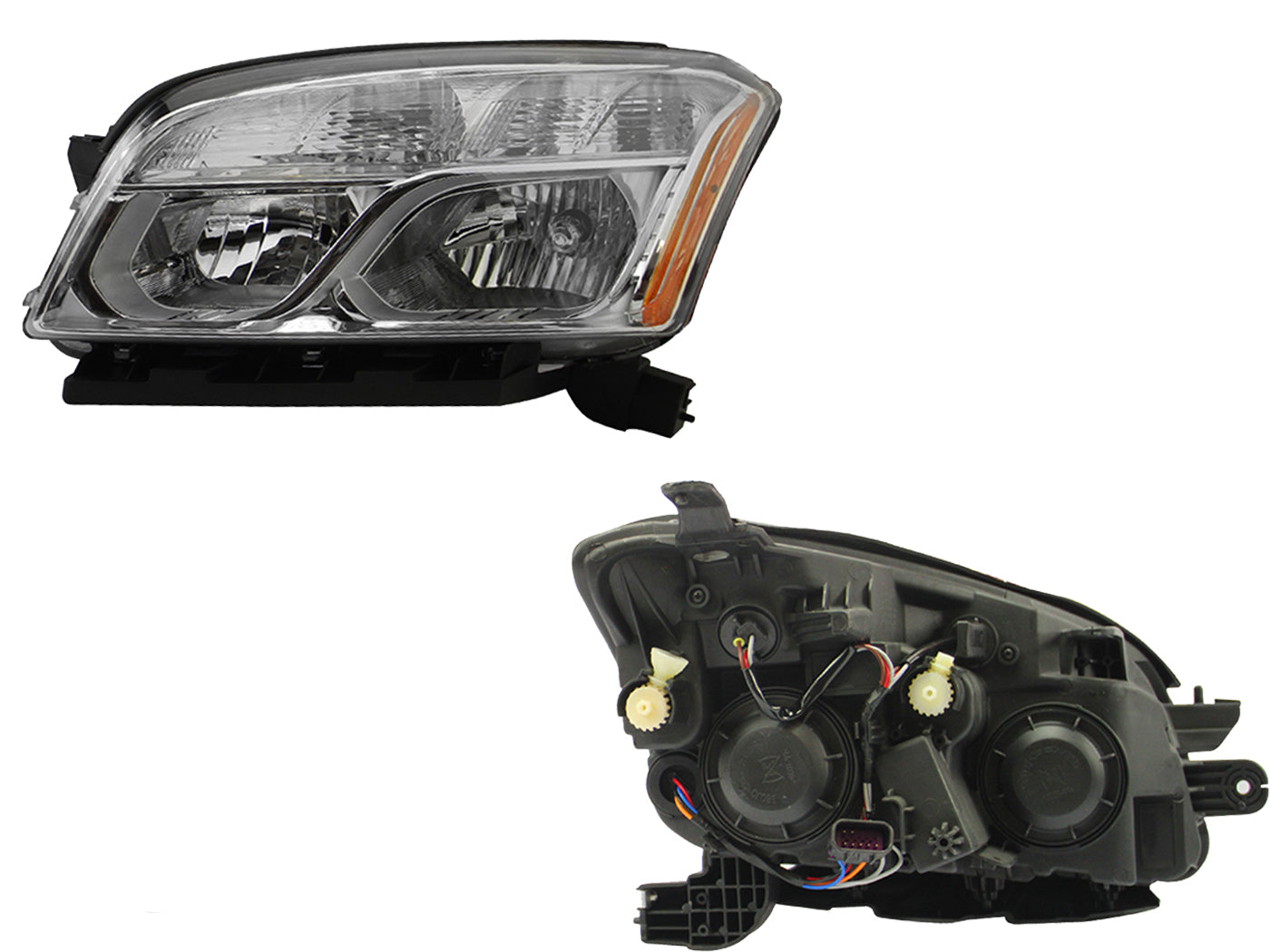 FARO IZQ F/CROMADO C/MICA AMBAR