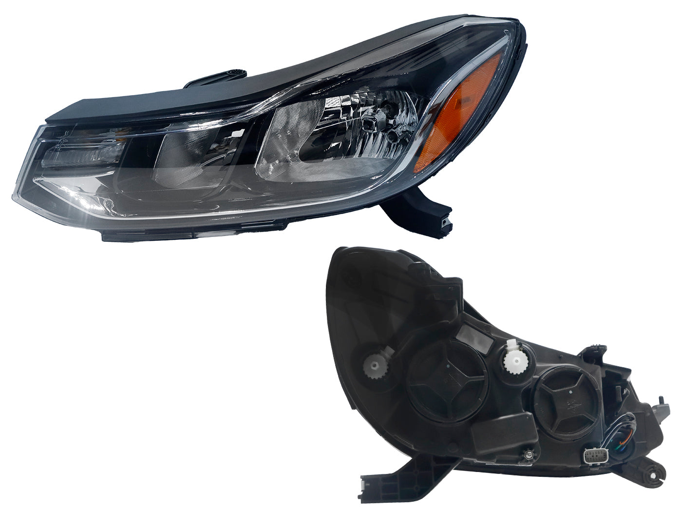 FARO IZQ F/CROMADO C/MICA AMBAR