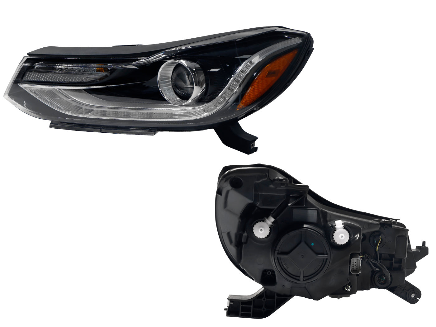 FARO IZQ F/NEGRO C/LED C/LUPA C/MICA AMBAR