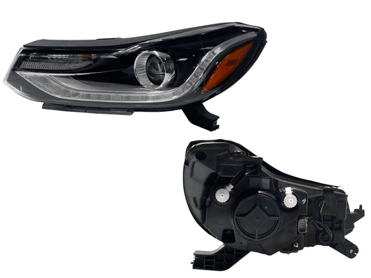 FARO IZQ F/NEGRO C/LED C/LUPA C/MICA AMBAR