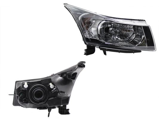 FARO DER F/CROMADO FILO NEGRO C/VELA (FOCO H4)