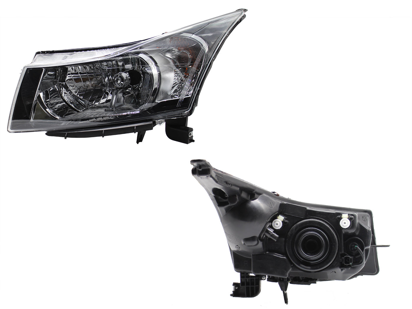 FARO IZQ F/CROMADO FILO NEGRO C/VELA (FOCO H4)