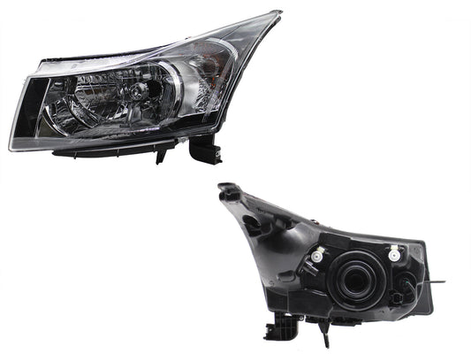 FARO IZQ F/CROMADO FILO NEGRO C/VELA (FOCO H4)