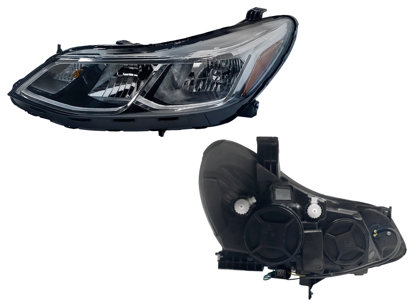 FARO IZQ F/CROMADO C/MICA AMBAR