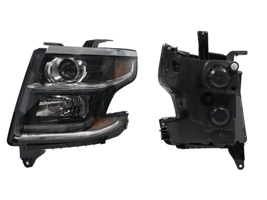 FARO IZQ F/NEGRO C/LUPA C/MICA AMBAR (TAHOE 15-17)