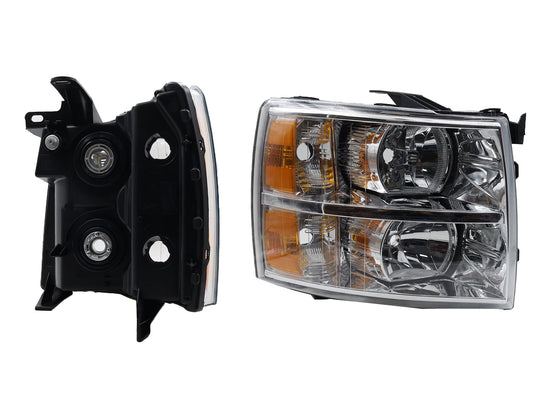 FARO DER F/CROMADO C/MICA AMBAR (CHEYENNE 07-13)