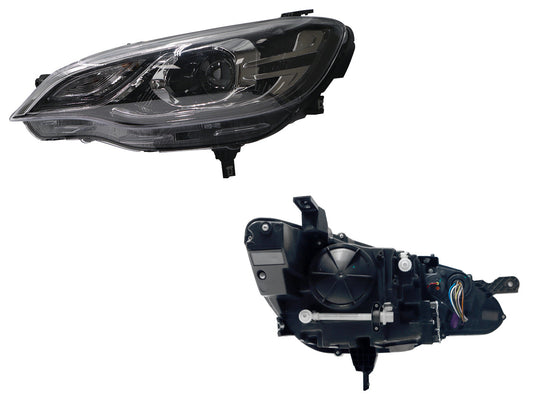 FARO IZQ F/CROMADO C/LED C/LUPA