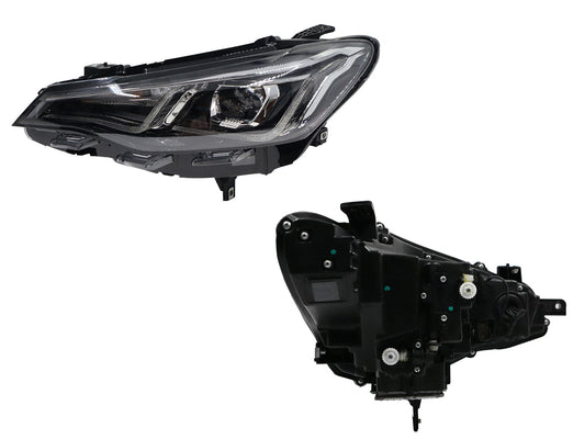 FARO IZQ F/CROMADO C/LED C/LUPA