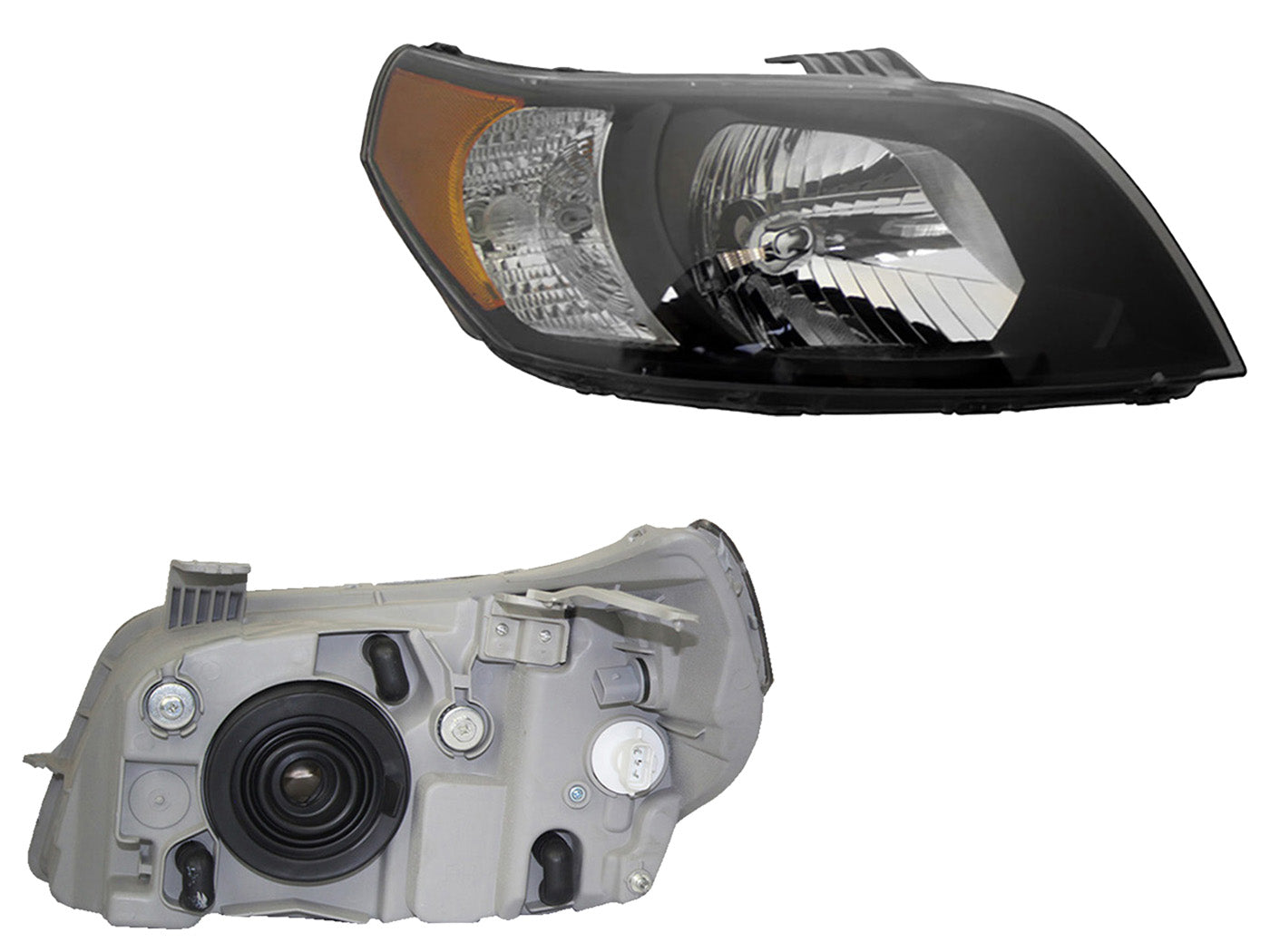 FARO DER F/NEGRO C/MICA AMBAR