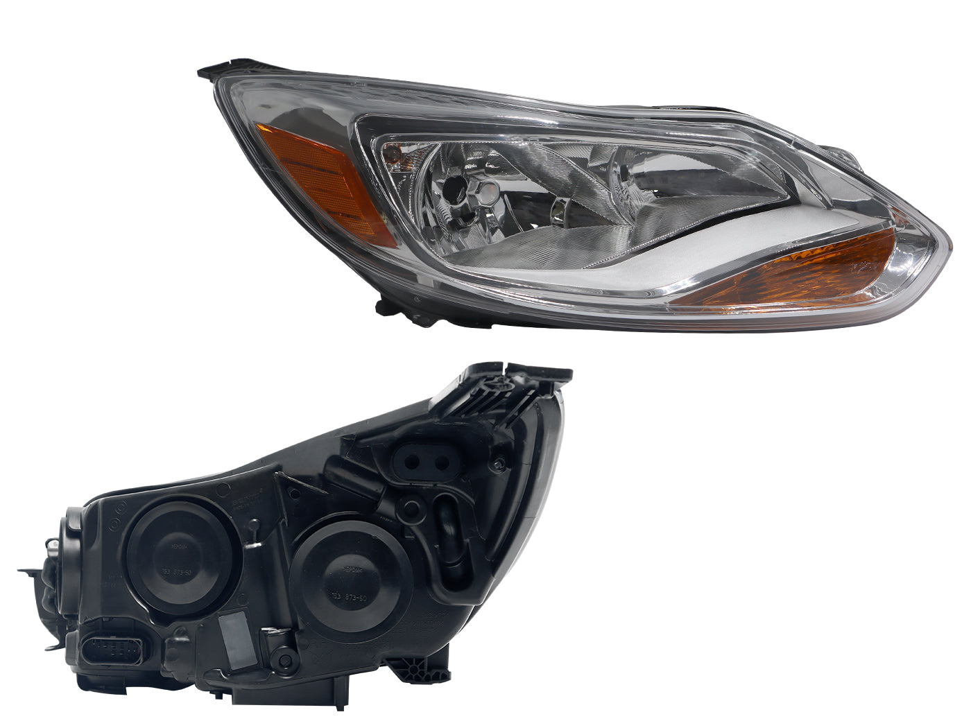 FARO DER F/CROMADO C/MICA AMBAR (SEDAN/H-BACK)