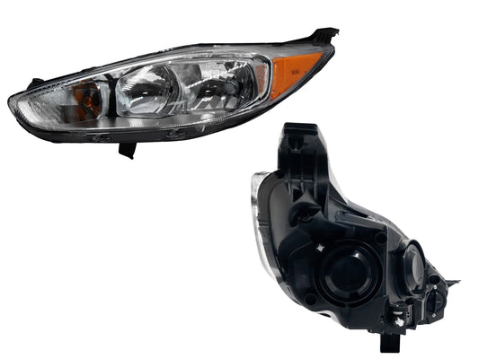 FARO IZQ F/CROMADO C/MICA AMBAR (SEDAN/H-BACK)