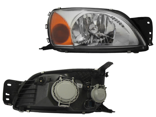 FARO DER F/CROMADO C/CUARTO AMBAR C/BASE (COURIER 01-12/FIESTA 00-02)