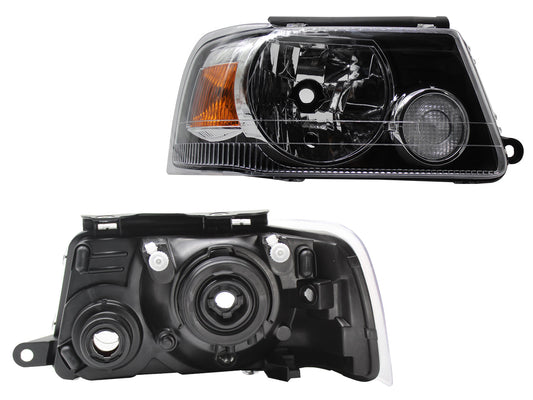 FARO DER F/NEGRO C/MICA AMBAR