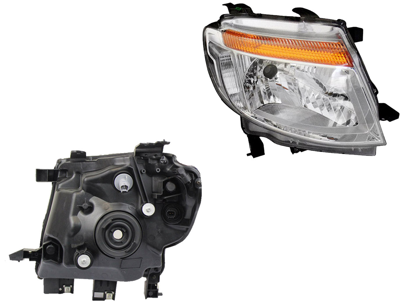 FARO DER F/CROMADO S/MOTOR C/MICA AMBAR