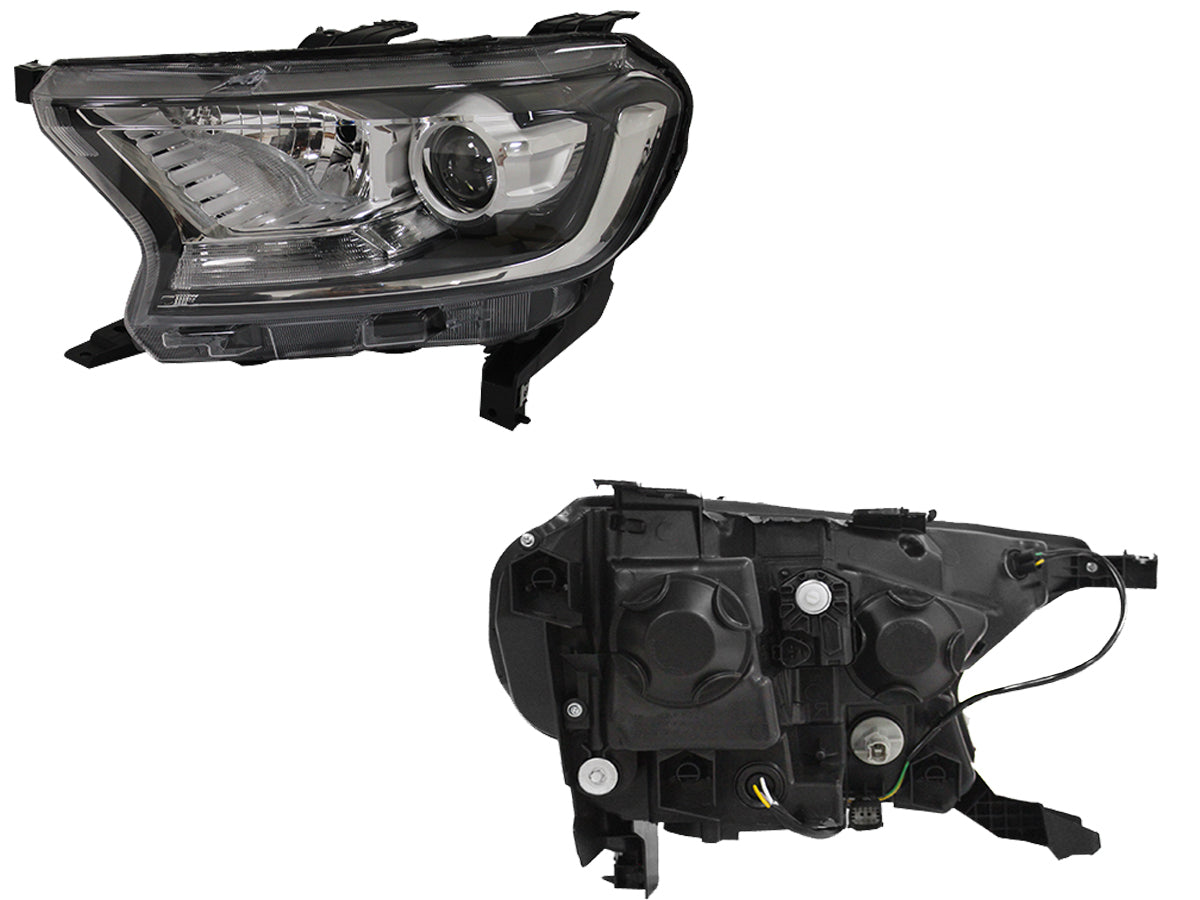 FARO IZQ F/CROMADO C/MOTOR C/LUPA C/MICA BLANCO