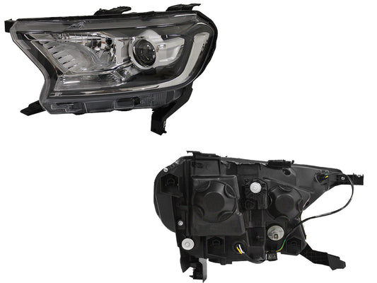 FARO IZQ F/CROMADO C/MOTOR C/LUPA C/MICA BLANCO