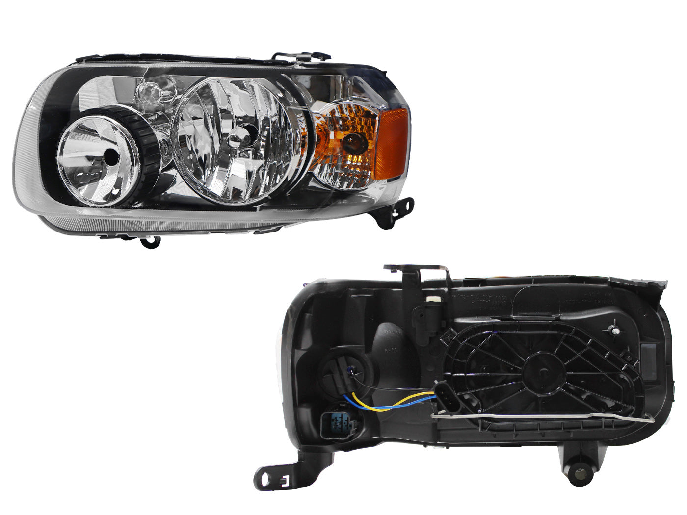 FARO IZQ F/NEGRO C/MICA AMBAR