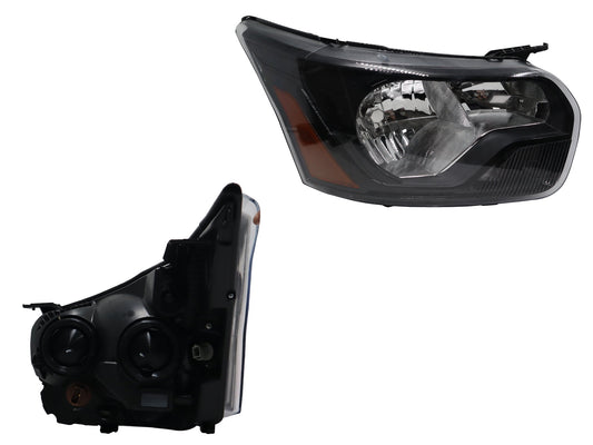 FARO DER F/NEGRO C/MICA AMBAR