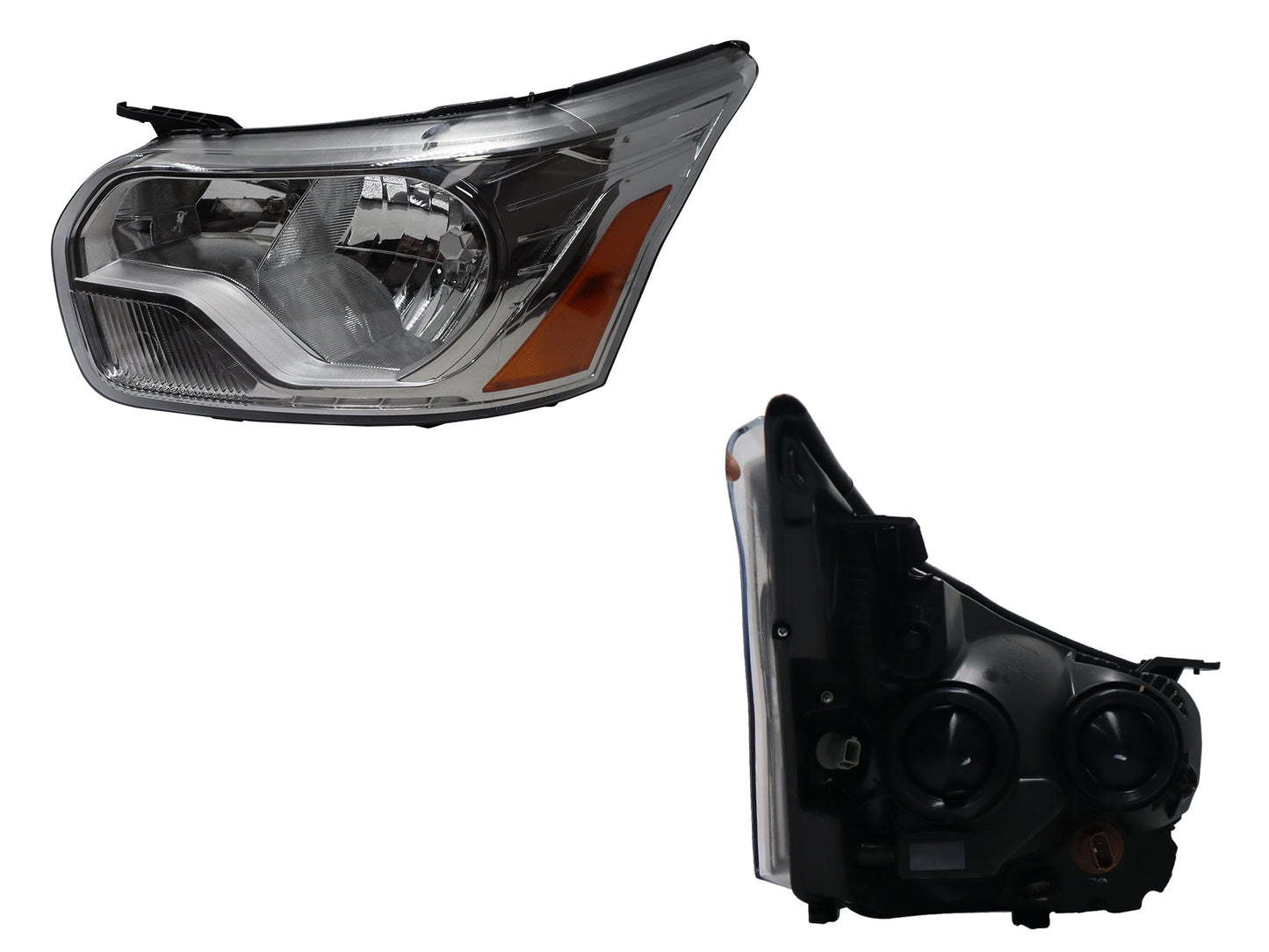 FARO IZQ F/CROMADO C/MICA AMBAR