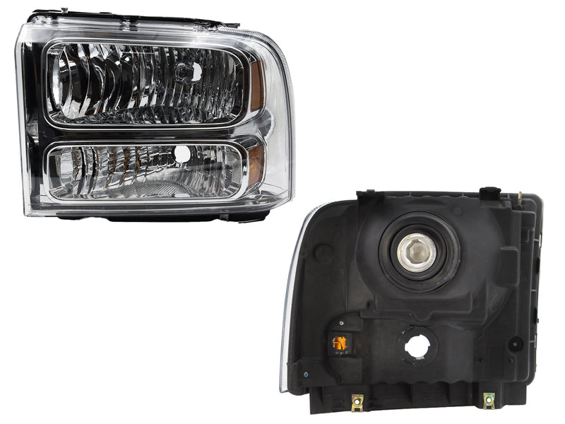 FARO IZQ F/CROMADO C/MICA AMBAR (F-450/F-550/EXCURSION)