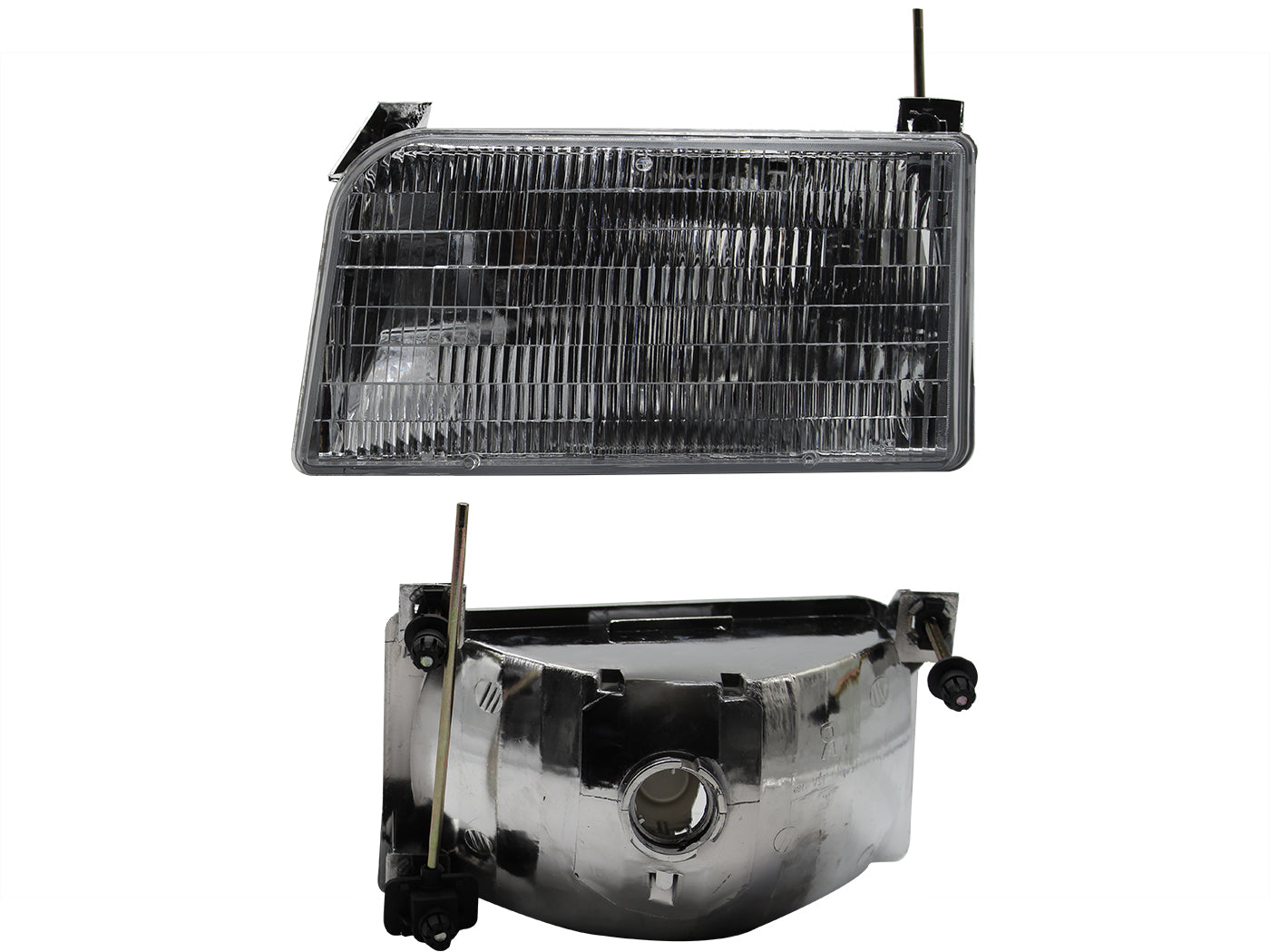 FARO IZQ F/CROMADO RAYADO C/AJUSTES