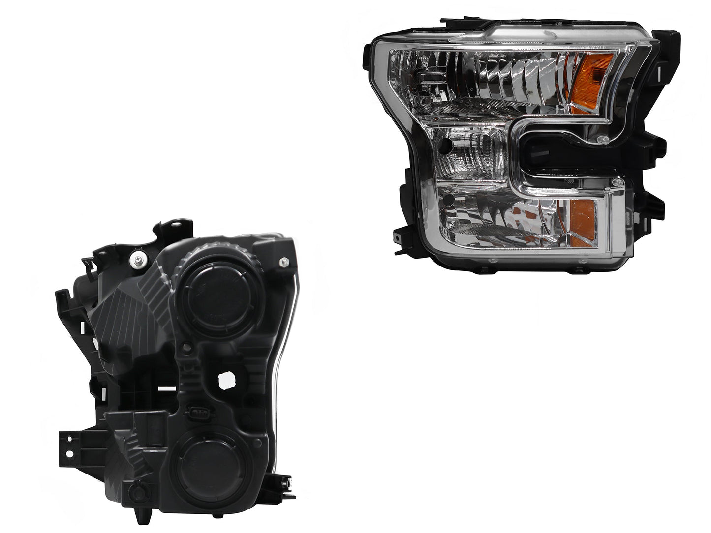 FARO DER F/CROMADO C/MICA AMBAR