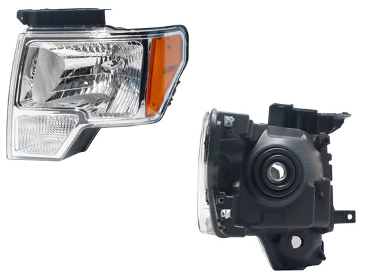 FARO IZQ F/CROMADO C/MICA AMBAR (LOBO 09-14)