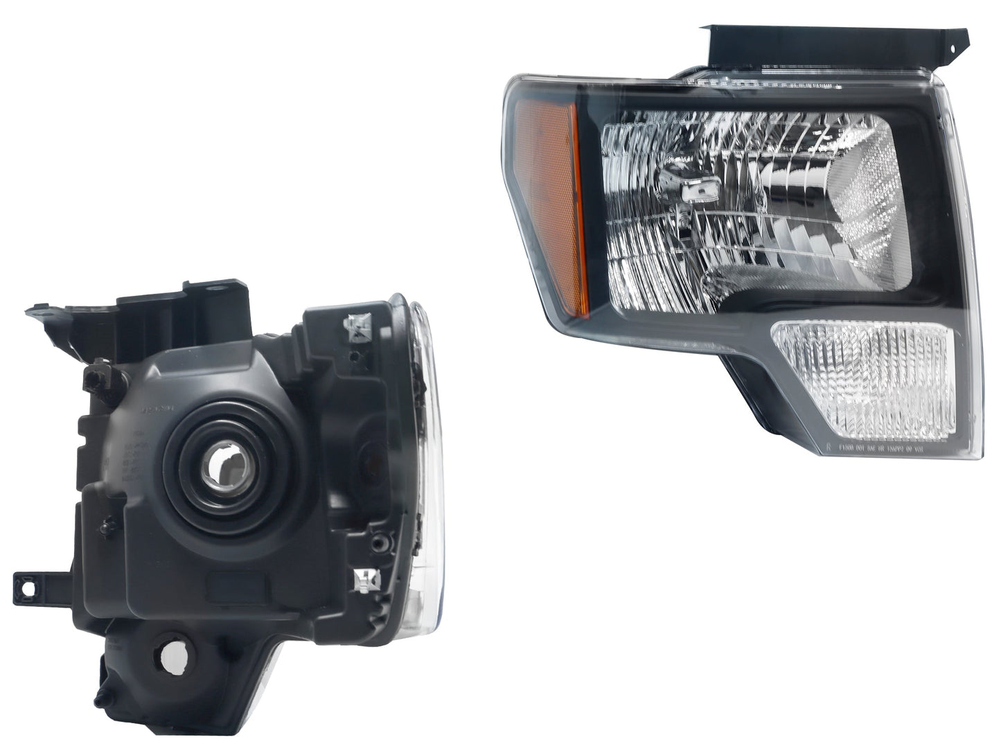 FARO DER F/NEGRO C/MICA AMBAR (LOBO 09-14)